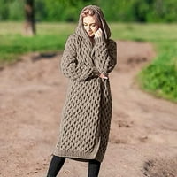 EGMY ženski dugi rukav ležerni dugi kardigan kaput džemper gornja odjeća