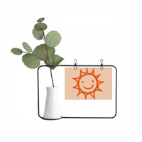 Ručno slikanje narančasto suncobran s metalnom slikom okvira CERAC vazni dekor