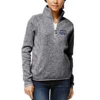Ženska liga Collegiate Nosite Heather Sivi Pennsylvania Quakers logo Saranac četvrt-zip jakna