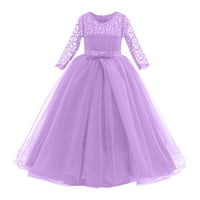Dječje djevojke haljine čipka čipke za pramen princeze vjenčana cvjetna djevojka performans Formalno