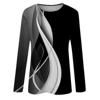 Feterrnal ženska modna casual dugih rukava pulover za print okrugli vrat Top bluza