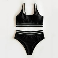 Yuehao kupaći kostim za žene Ženski bikini za ispis set kupaći kostim neto grudnjaka napunjena kupaćem