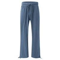 Yuwull Palazzo pantalone za žene Ležerne prilike Lette Plus sizene hlače na plaži Ženske modne elastične