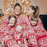 Meihuida podudaranje porodičnih božićnih pidžama setovi za Snowflake Elk Tree pahuljica