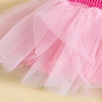Djevojčice Tulle Princess haljina od pune boje casual bez rukava A-line haljina za zabavu na plaži