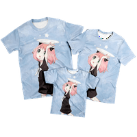 Spy Family Blue Kids Boys kratki rukav 3D majice The Whets Odjeća za djecu za djecu Dečja odjeća Kids