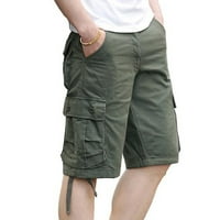 Umitay vježbanje šorc Muški muške vanjske labave ležerne hlače Multi-džepne šarene solidne boje