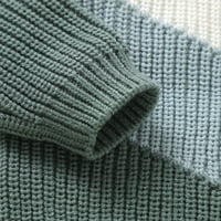 B91XZ dječaci džemper dječji dječak patchwork pleteni džemper topla dugačka majica dugih rukava