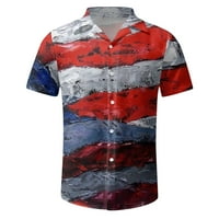 Muška majica Muške havajske košulje Dan neovisnosti Zabava Šareni kratki rukav do majica Tropical za