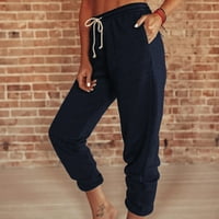 Ženske hlače za hlače Jogger Ljeto popust Elastični struk prozračiva prodaja Čvrsti pantalone za djevojke