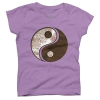 Mandala - Yang Yin Girls Ljubičasta bobica Grafički tee - Dizajn od strane ljudi XS