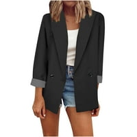 Blazers jakna za žene plus veličine casual dvostruko grubo blejzerke jakne patchwork leopard print kaput