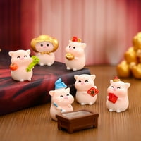 Realistična crtana svinjska smola figurica - lijevanje stočne površine Životinjska svinja, minijaturni,