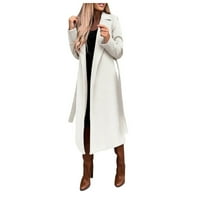 Ženska jakna kaputa jesen i zimski rukav rukav od poliestera modne jakne kaputi bijeli xxl
