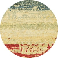 Ahgly Company u zatvorenom okruglom apstraktnoj senftu žuti apstraktni prostirke područja, 8 'krug