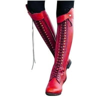 White Boots Djevojka Radne cipele Žene Slouch pakera čizme padajusene vanjske čizme na otvorenom preko koljena za smanjene