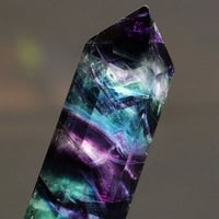 Follure prirodni šesterokutni kristalni kvarcni ljekovita fluorita štapić od kamena ljubičasta zelena