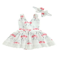 XKWYSHOP Baby Girl TUTU haljina za djecu Djevojka Uskršnja outfit Rabbitni uzorak Romper haljina sa