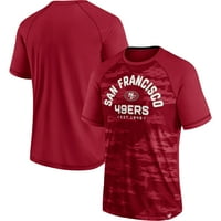 Muška fanatika brendirana Scarlet San Francisco 49ers Pozdrav Mari Raglan majica