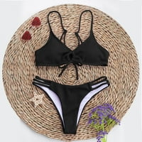 Yubnlvae Women Bikini set Solid Boja podijeljena kupaći kostim dva kupaća kostim