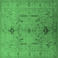 Ahgly Company Zatvoreni pravokutnik Oriental Emerald Green Tradicionalni predio, 5 '7'