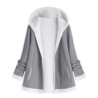 Zimske jakne za žene Ženske kapute svijetle sivo xl