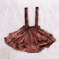 Ljetne haljine za djevojčice Toddler dvostruka suknja od suknje Velvet kratka suknja Velvet Star Suskmen