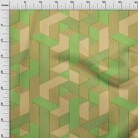 Onuone pamuk poplin twill svijetlo zelene tkanine Geometrijski zanatski projekti Dekor tkanina štampan