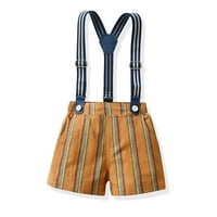 Toddler Boys Outfits Striped ispisani suspenziji kratkih rukava Proljeće ljetne hlače postavlja dječju