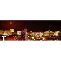 Panoramske slike PPI124184L City upaljen u noć Las Vegas Nevada USA Poster Print panoramskim slikama