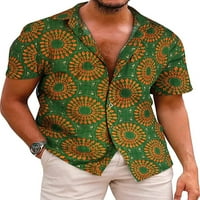 Capreze muški kratki rukav majica Casual Hawaiian Cvjetni ispis Odmor za teškim majicama Down Majica