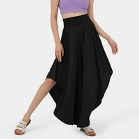 Ženske hlače Čvrsto boje visoki struk plus veličina široke noge boemijske proljeće ljetne trendi slobodno