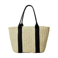 Zdravlje i kozmetički proizvodi Ženske torbe za slamu Ljetna plaža Veliki tote torba ručno rađen na