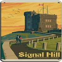 Vintage Retro World Travel Canada Signal Hill Newfoundland Tin znak Vintage Metal Pub Club Cafe Bar