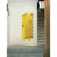 Farfi ogledalo Šesterokut uklonjivi akrilni zidni naljepnice ART DIY kućni dekor naljepnice