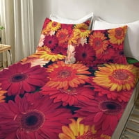 Posteljina lima sa jastukom visokokvalitetne kuće za posteljinu prekrivači Crveni cvijet Kućni tekstil,