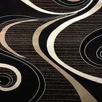 Moderni rezijski rug Tamno smeđi i crni savremeni tepih King Design