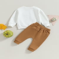 JKERTHERTHER NOWNERN BABY GANDIVIVING Outfits dugi rukavi slova Cookie Ispis Dukserice The Tops Hlače