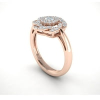 Originalni 2CTW okrugli rez dijamantski ženski ženski desni ručni maštovitački prsten za brisanje svadbeni