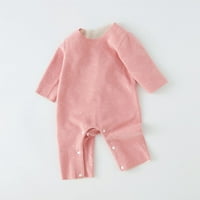 Zuwimk Baby Boy Rompers, bambusovo bodysuits dugi rukav pidžami za dječaka djevojka ružičasta