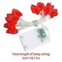 Božićne ukrase - Svjetla Strio CAIO 30LED Hearts 118.1in Dnevna mini baterija za vanjsku spavaću sobu
