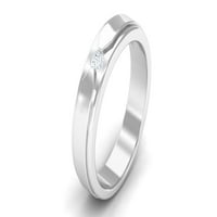 Prirodni dijamantski obećaj prsten za muškarce, srebro, US 8,00