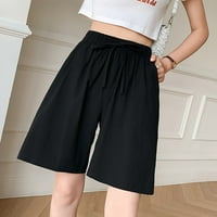 Manxivoo kratke hlače za žene Ženske ležerne kratke hlače za zglobove elastičnih struka trčanja s džepovima