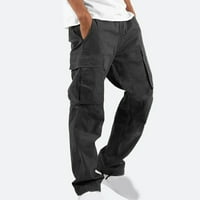 Mikilon Muške pune casual više džepova na otvorenom ravno tipom fitness hlače teretni hlače pantalone