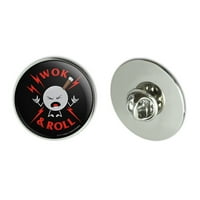 Wok i Roll Rock Funny Humor Metal 1.1 Tipka za rezanje kapu za pin Pinback