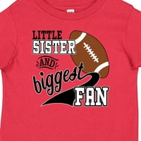 Inktastična mala sestra i najveći ventilator - fudbalski igrač poklon baby girl majica