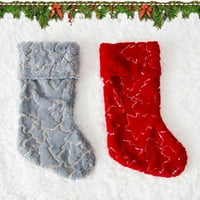 Božićne čarape, Velike veličine Pletene Xmas Čarape, Rustikalni personalizirani ukrasi za skladištenje