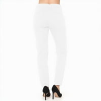 Hlače odijela za žene Business Ležerne prilike Ravne noge Hlače Elegantne hlače u boji bijele s