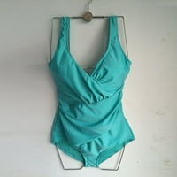 Ženski kupaći kupaći kostim modni čvrsti bolovni odijelo za plažu morskog druženja Green XL