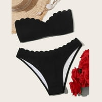 Tankini kupaonica za žene Bandeau Bikini kupaći kostim za kupaće plaža Dva cvjetna kupaći kostimi poprečni